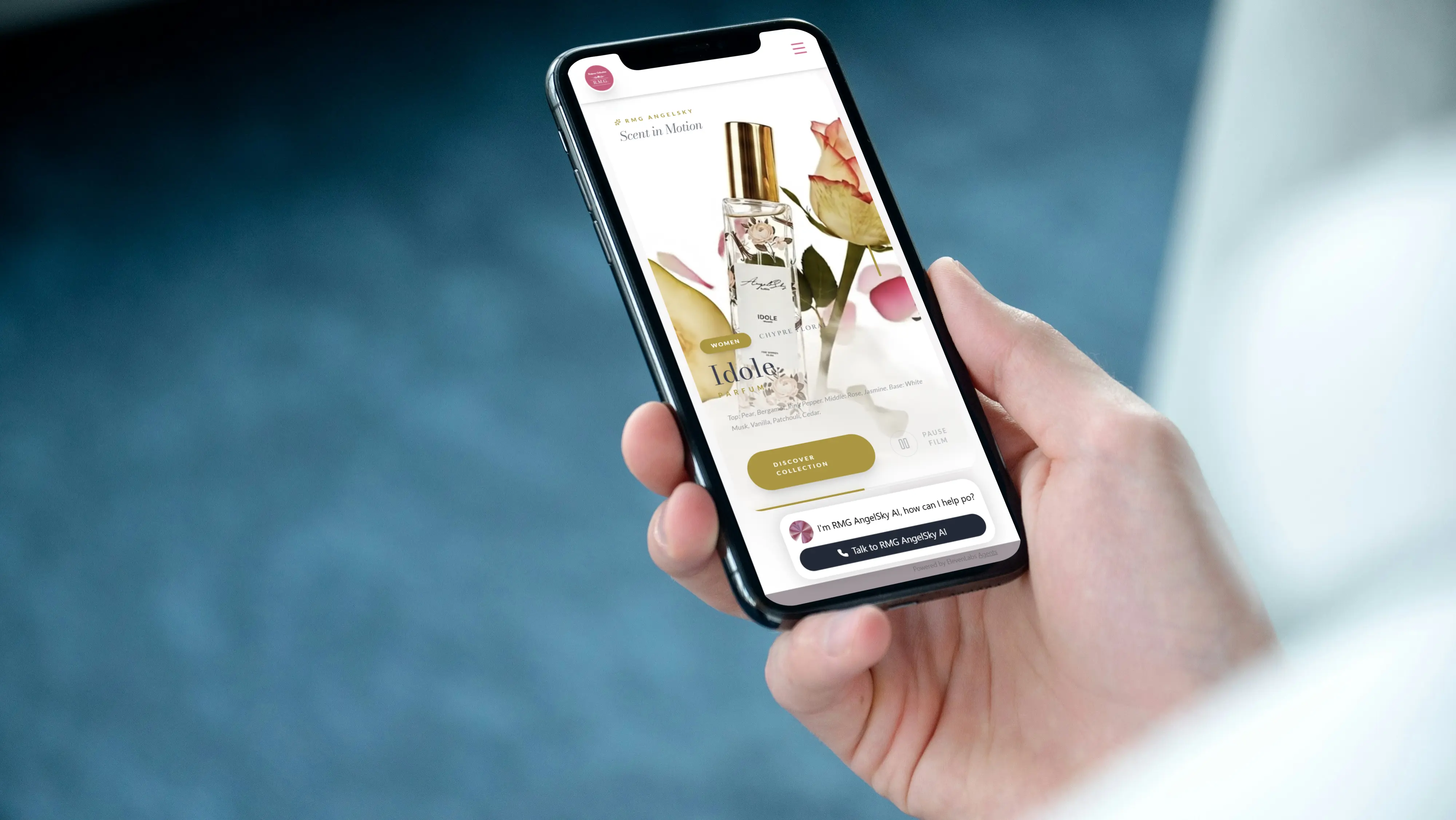 AI Assistant & Website for RMG AngelSky Perfume